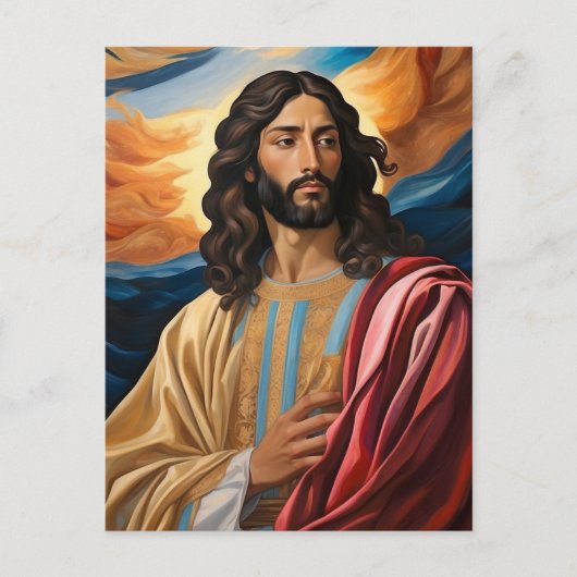 *~* Jesus Robe Planet Universe Aarde AP50 Kosmos Briefkaart (Voorkant)