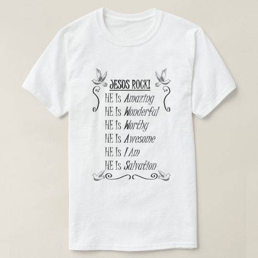 JESUS ROCK! T-SHIRT (Design voorkant)