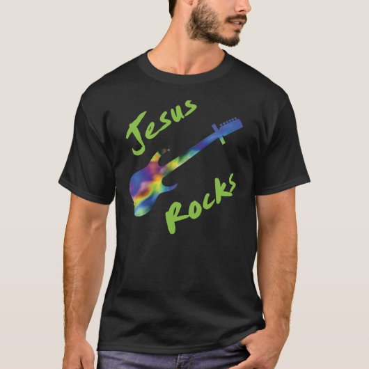 Jesus Rocks 1 T-shirt (Voorkant)