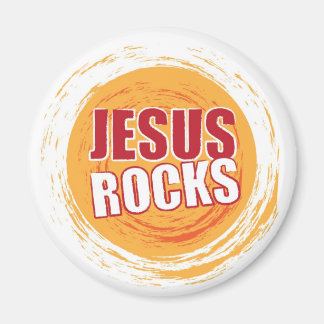 Jesus Rocks 2 Sinaasappel Magneet
