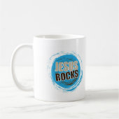Jesus Rocks 4 Blue & choc Koffiemok (Links)