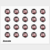 Jesus Rocks 5 Black Ronde Sticker (Vel)