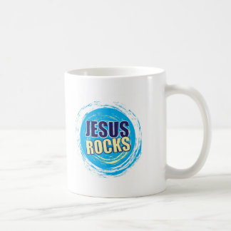 Jesus Rocks 7 Blue & Yellow Koffiemok