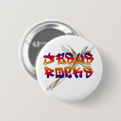 Jesus Rocks Christelijk Ronde Button 5,7 Cm (Voorkant /achterkant)