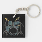 Jesus Rocks-drummer Sleutelhanger (Achterkant)