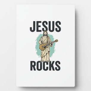 Jesus Rocks Gitaar Vintage Christelijke Gravure De Fotoplaat