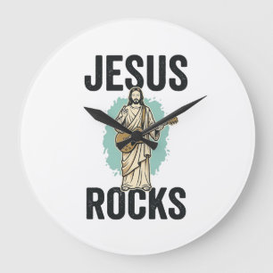 Jesus Rocks Gitaar Vintage Christelijke Gravure De Grote Klok