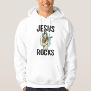 Jesus Rocks Gitaar Vintage Christelijke Gravure De Hoodie