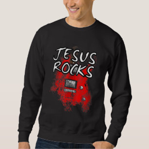 Jesus Rocks Guitar Electric Guitarist Christelijke Trui