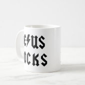 Jesus Rocks Koffiemok (Voorkant links)