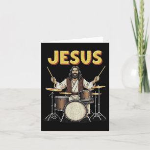 Jesus Rocks Music Grappig Christelijk Drummer Desi Kaart