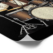 Jesus Rocks Music Grappig Christelijk Drummer Desi Poster (Hoek)