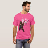 Jesus Rocks retro T-shirt (Voorkant volledig)