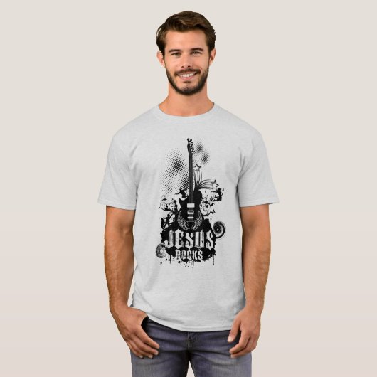 Jesus Rocks T-shirt (Voorkant volledig)