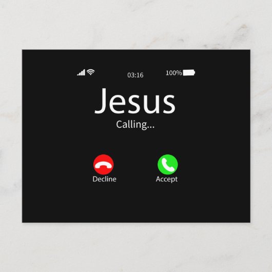 Jesus Roept Christelijk Uitnodiging Briefkaart (Voorkant)