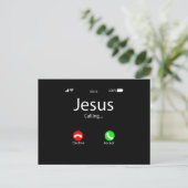 Jesus Roept Christelijk Uitnodiging Briefkaart (Staand voorkant)