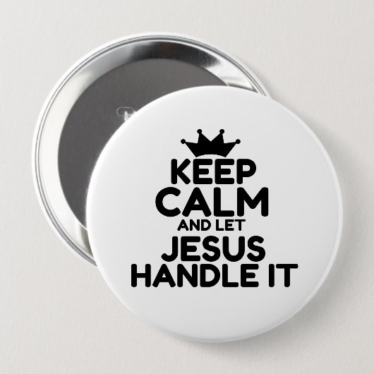 JESUS RONDE BUTTON 4,0 CM (Voorkant /achterkant)