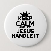 JESUS RONDE BUTTON 4,0 CM (Voorkant)