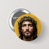 JESUS RONDE BUTTON 5,7 CM (Voorkant /achterkant)