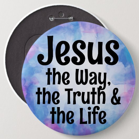 Jesus Ronde Button 6,0 Cm (Voorkant /achterkant)