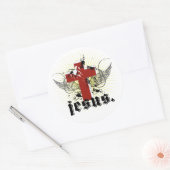jesus ronde sticker (Envelop)