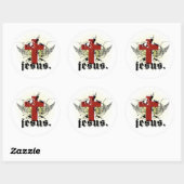 jesus ronde sticker (Vel)