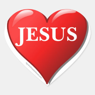 JESUS rood hart Sticker
