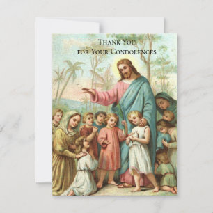 Jesus Rouwkaart Sympathie Heilige Kaart Bedankt