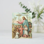 Jesus Rouwkaart Sympathie Heilige Kaart Bedankt (Staand voorkant)