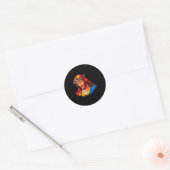 Jesus Rtrait Art Christian Religious  Ronde Sticker (Envelop)