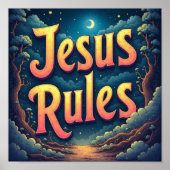 Jesus Rules Poster (Voorkant)