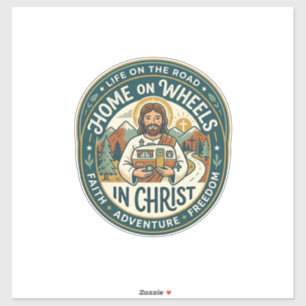 Jesus RV Camper Leven Vintage T-shirt Christelijke Sticker
