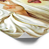 Jesus Sacred Heart Peace Sign Portret Poster (Hoek)