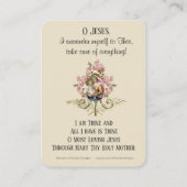 Jesus Sacred Heart Virgin Mary Prayer Plaatskaartje (Achterkant)