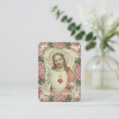 Jesus Sacred Heart Virgin Mary Prayer Plaatskaartje (Staand voorkant)