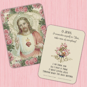 Jesus Sacred Heart Virgin Mary Prayer Plaatskaartje
