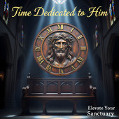 Jesus Sacred Portrait Roman Numeral Grote Klok
