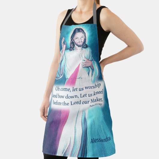 Jesus Sacred Shining Heart Gepersonaliseerd Schort (Insitu)