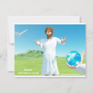 Jesus Salavator e - mundi Briefkaart