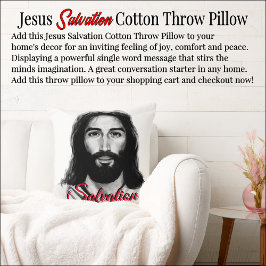 Jesus Salvation Cotton Sierkussen