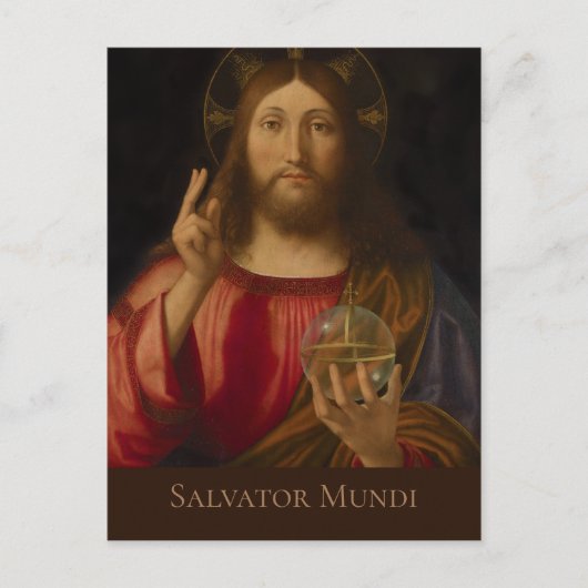 Jesus Salvator mundi Andrea Previtali CC0985 Briefkaart (Voorkant)