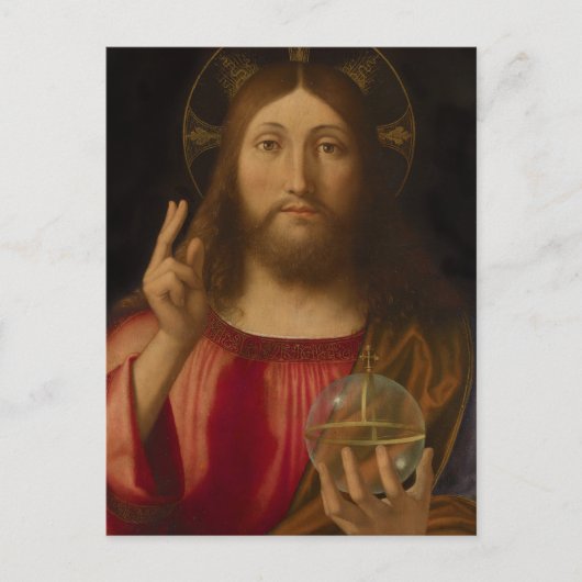 Jesus Salvator mundi Andrea Previtali CC0986 Briefkaart (Voorkant)