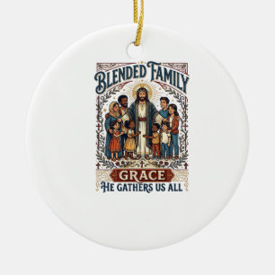 Jesus Samengestelde Familie Stepfamily T-shirt Chr Keramisch Ornament