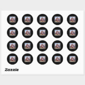 Jesus Satan Schetsellend Doorkruist  Ronde Sticker (Vel)