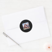 Jesus Satan Schetsellend Doorkruist  Ronde Sticker (Envelop)