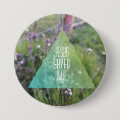 JESUS SAVED botton Ronde Button 7,6 Cm (Voorkant)