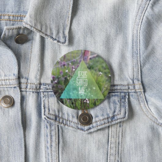JESUS SAVED botton Ronde Button 7,6 Cm (In situ)