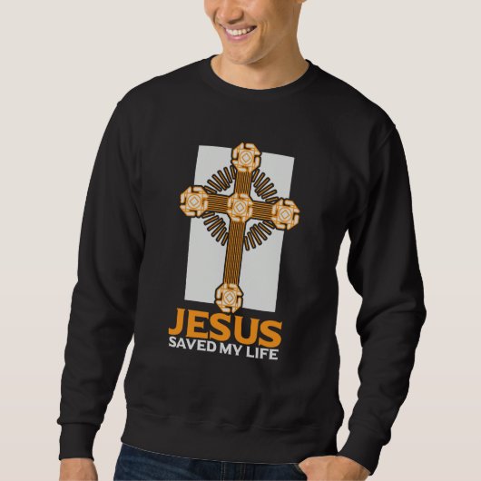 Jesus Saved My Life Religious Church Christian  1 Trui (Voorkant)