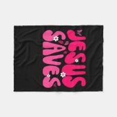 Jesus Saves Bible Verse Christian Faith Religious  Fleece Deken (Voorkant (Horizontaal))
