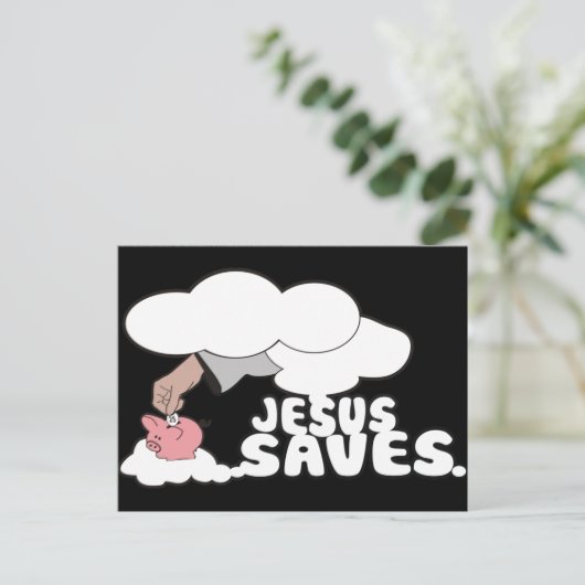 JESUS SAVES BRIEFKAART (Staand voorkant)